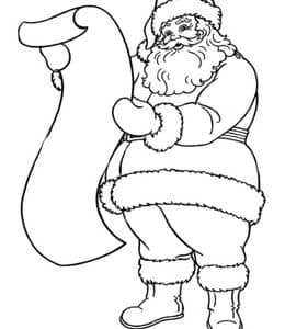 9张送给圣诞老人的信有趣的圣诞祝福节日卡通涂色简笔画！