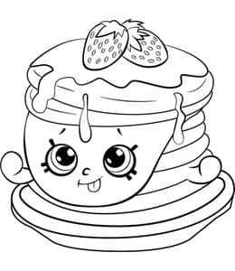 12张不容错过的Shopkins美食玩具涂色图片！草莓煎饼爆米花意大利面～！