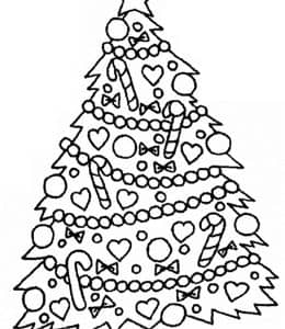10张圣诞树下的礼物幸福欢乐的节日涂色免费图片下载！