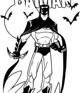 高楼上的城市英雄！10张蝙蝠侠动画电影卡通涂色图片下载！