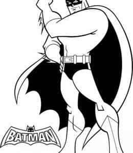 城市上空的英雄！11张张开斗篷的超级英雄蝙蝠侠免费涂色图片