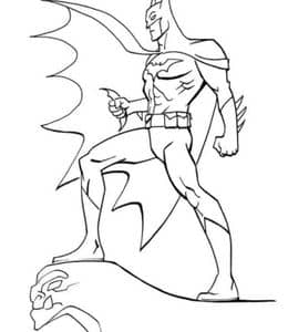 10张男孩心目中的超级英雄蝙蝠侠涂色免费图片！