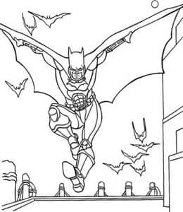 10张蝙蝠侠及蝙蝠飞车超级英雄故事电影填色图片下载