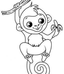 人人都喜爱的小猴子！12张动画片中的小猴子涂色图片下载