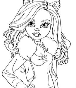 不一样的时尚女孩公主涂色！12张《怪物高中》动画卡通涂色图片！