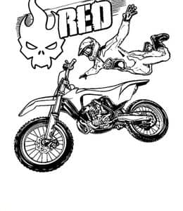速度危险和艺术！11张精彩的摩托车表演赛男生最喜爱的卡通涂色图片！