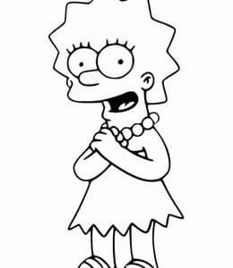 12张《辛普森一家》Lisa Simpson角色及更多免费涂色图片！