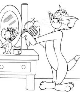 11张充满了幽默搞笑和惊险的好朋友《猫和老鼠》汤姆和杰瑞卡通涂色图片！