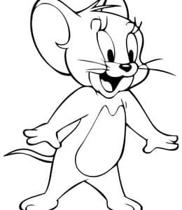 10张经典动画片《猫和老鼠》Jerry的故事涂色卡通免费图片！