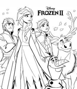 11张不容错过的《冰雪奇缘》公主们的冒险的挑战涂色图片下载！