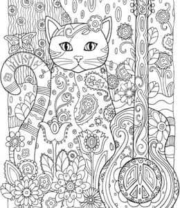 10张大眼睛猫咪独角兽小美人鱼曼陀罗涂色图片免费下载！