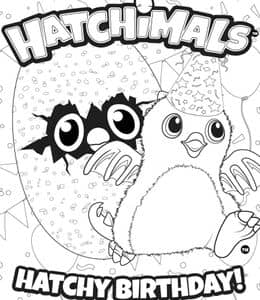 神秘生物动物盲盒！10张盲盒玩具Hatchimals可爱的卡通涂色图片！