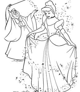 11张优雅迷人的迪士尼公主们爱丽儿奥罗拉贝儿灰姑娘茉莉涂色图片下载