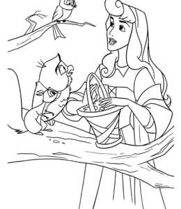 12张《睡美人》公主与王子经典动画片卡通涂色图片下载！