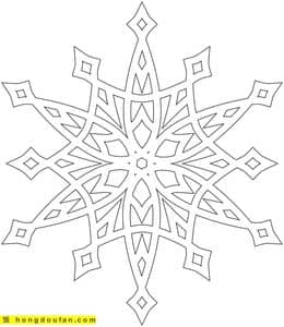 11张代表着祝福和关怀的新年雪花剪纸模板免费图纸下载！