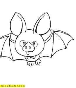 一起来画蝙蝠！11张可爱卡通蝙蝠儿童涂色简笔画下载！