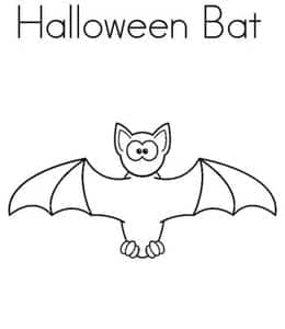 Hallloween bat. 8张万圣节可爱小蝙蝠涂色简笔画！