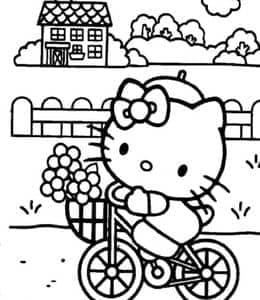 谁会不爱这只可爱的粉红色兔子？15张粉红色凯蒂猫Hello Kitty涂色图片大全