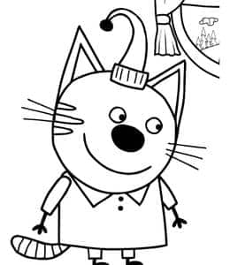 以猫为主角的动画片！11张最棒的小猫一家人《綺奇貓》动画片涂色图片