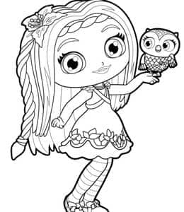 成为幸运的魔法师！10张动画片《小魔女海柔》公主涂色图片！