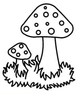 带有可爱小虫子小蜗牛的10张蘑菇角落涂色图片大全！