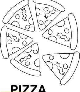 完美披萨绘画日记！12张经典披萨海鲜披萨烤鸭披萨儿童涂色图片！