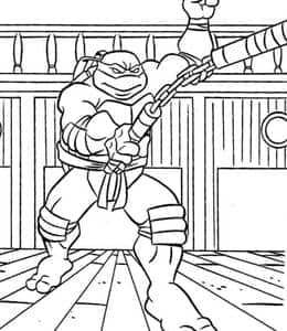 11张下水道的《忍者神龟》最棒的忍者动画角色涂色图片下载！