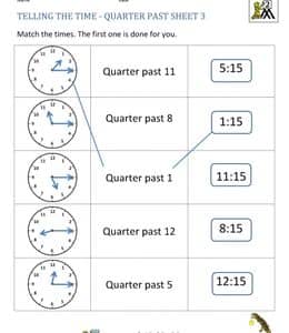 教孩子们时间的简单概念！12张时间练习题免费下载！