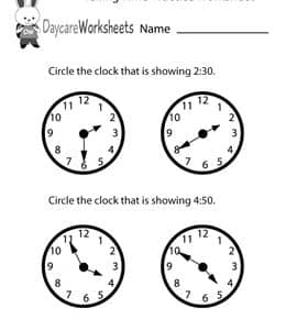 掌握计时技巧需要时间！11张认识时间认识钟表作业题下载！