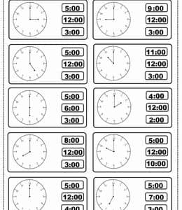如何教孩子看时间？11张认识时间的免费作业题下载！