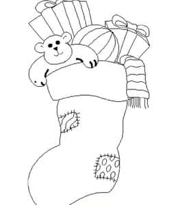 你的袜子里有礼物么？8张为圣诞老人准备的圣诞袜子涂色图纸免费下载！