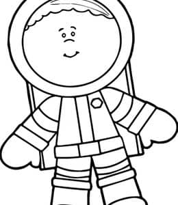 立志成为宇航员！12张最棒的宇航员火箭太空舱卡通涂色简笔画！