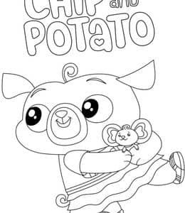勇敢而可爱的小狗Chip！11张《Chip 和 Potato》动画涂色图片下载