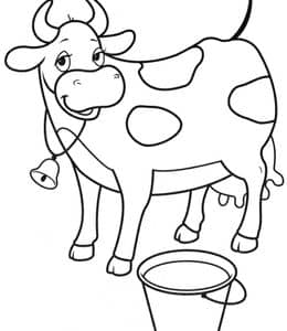 如何给小奶牛涂颜色？11张卡通小牛涂色儿童简笔画！