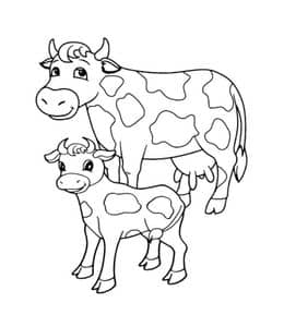 如何画一头可爱的小牛？11张可爱小奶牛卡通涂色简笔画