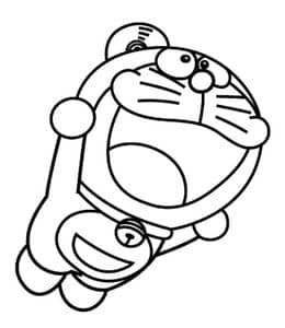 8张经典动画片《机器猫》冒险故事卡通涂色图片免费下载！
