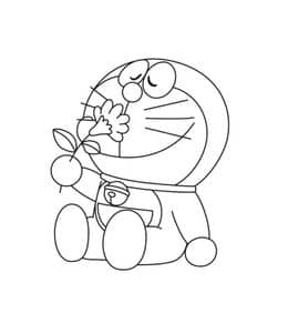 10张机器猫哆啦A梦和朋友们卡通动漫涂色图片免费下载