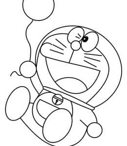 一起去潜水！10张《哆啦A梦》主题动画片卡通涂色图片下载！