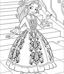 10张女孩子们最喜欢的公主故事《埃琳娜女王》卡通涂色图片大全！