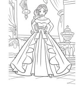 11张阿瓦洛尔《埃琳娜公主》勇气、智慧和慈爱的魔法卡通涂色大全！