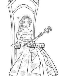 成为阿瓦洛王国的公主！12张《埃琳娜公主》涂色图片下载！