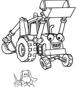 为什么孩子们都喜欢挖土机？8张卡通挖土机挖掘机涂色图片下载