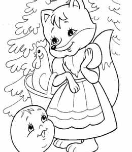 童话故事中的狐狸！12张狐狸女士和更多狐狸卡通涂色简笔画！