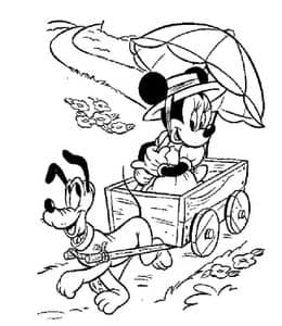 米老鼠和黛西是好朋友！12张动画盘《米老鼠》有趣的角色涂色图片！