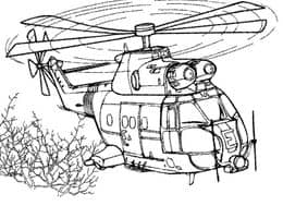 10张告诉孩子们有趣的直升飞机卡通涂色简笔画