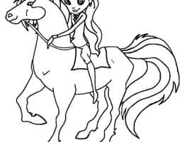 11张《Horseland》女孩子和小马驹动画涂色大全免费下载！