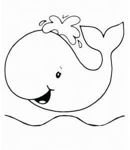 关于鲸鱼的有趣传说和神话故事！10张大鲸鱼卡通涂色简笔画！
