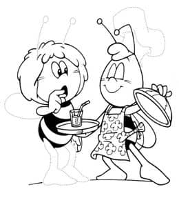 活泼可爱的小蜜蜂玛雅！10张动画片《蜜蜂玛雅》卡通涂色图片！