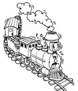 10张不容错过的火车头火车玩具主题卡通涂色图片免费下载！