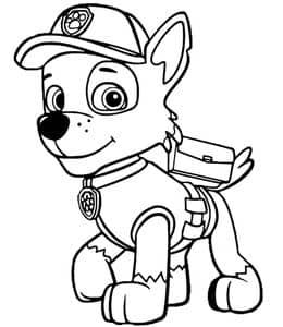 10张《Paw Patrol汪汪特工队》小狗勇士动画角色涂色图片！